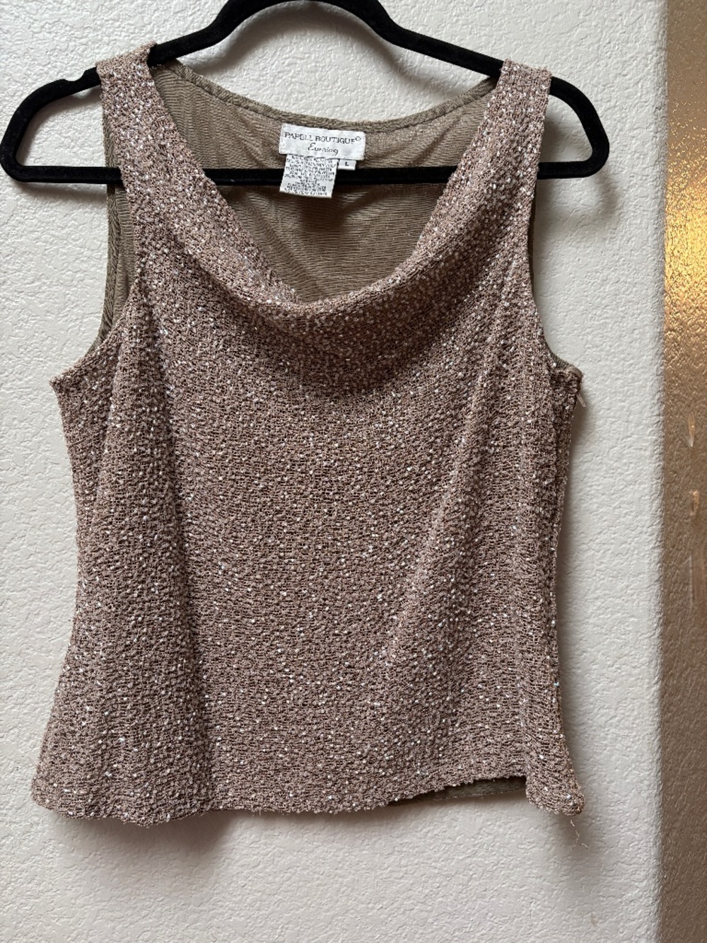 Vintage Papell Boutique evening Fully Beaded Tank Top